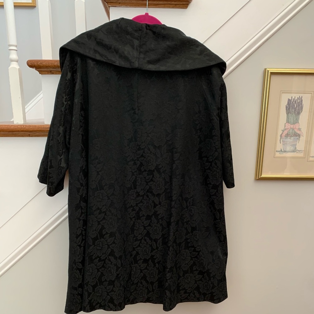 Vintage 1950s/1960s Damask Swing Coat Size M - Picture 3 of 8
